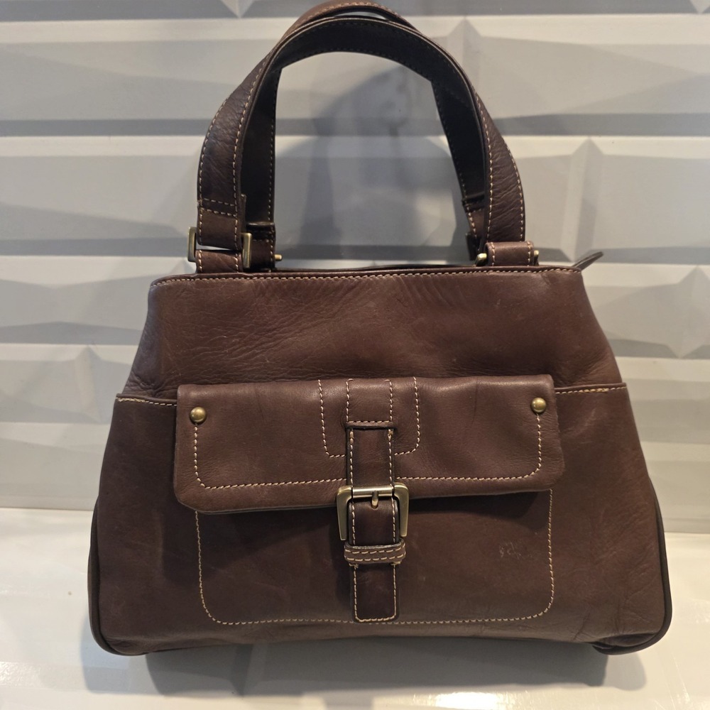 Rolfs Brown Genuine Leather Women's Satchel Handbag Vintage 90's Brand